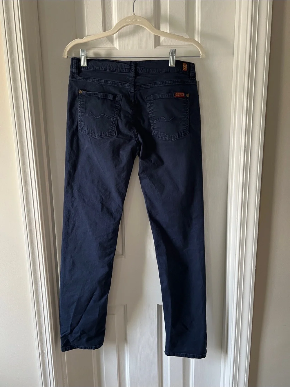 7 For All Mankind Kids Navy Blue Straight-Leg Pants